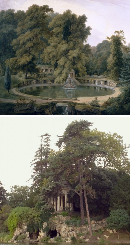 Temple Fountain and Cave in Sezincote Park, 1819 (oil on canvas)