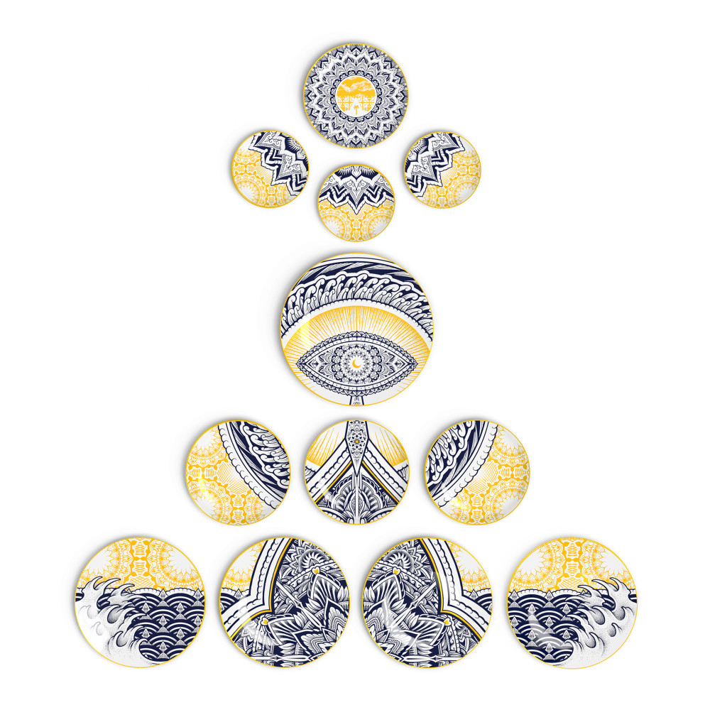 The Genesis Wall Plates by Jekyll x Non Sans Raison porcelaine limoges